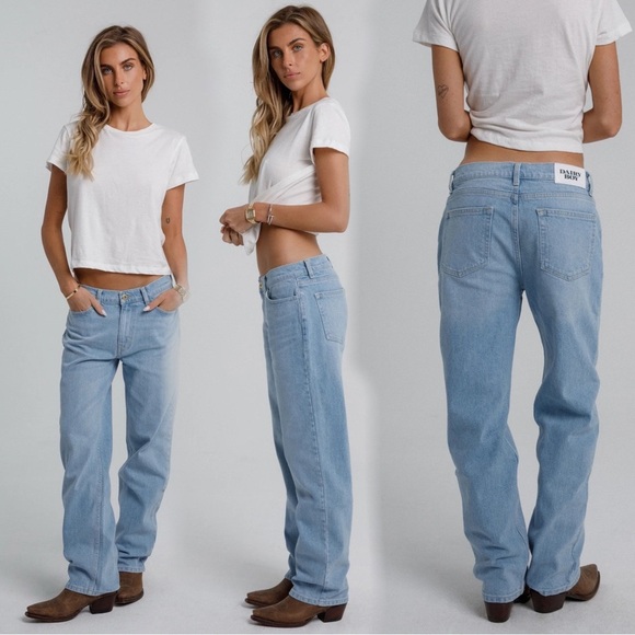 DAIRY BOY Relaxed Straight Leg Denim - Light Wash 23” - Picture 1 of 1